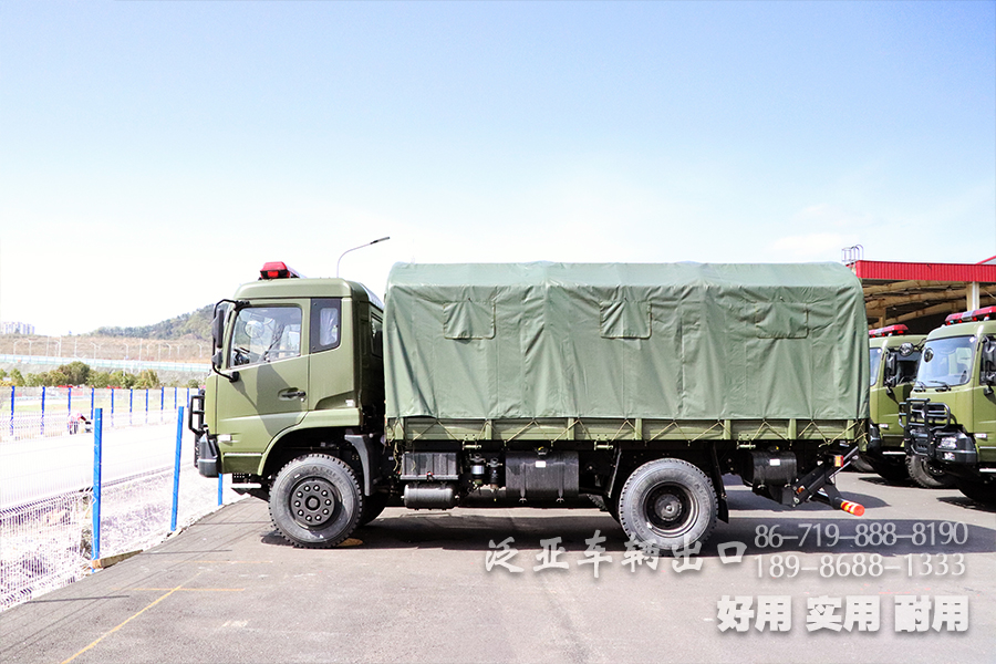 4X2液压尾板车,森林消防车,东风天锦越野专用车,天锦越野卡车