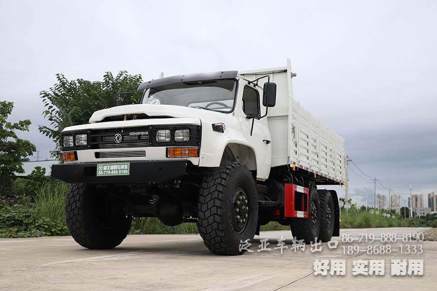 柴油自卸汽车,6*6尖头自卸车,东风白自卸车,出口车专供,六驱自卸车,6*6公路运输车,自卸车出口