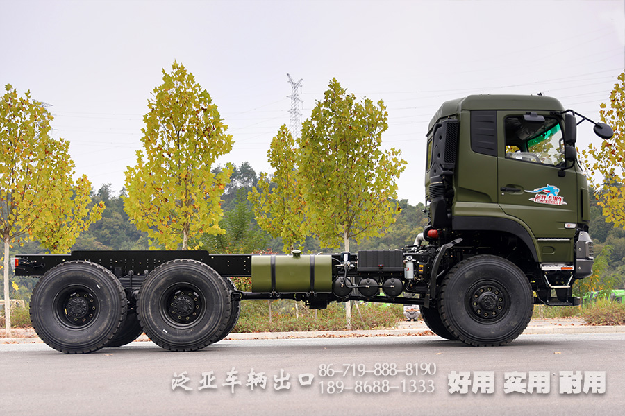 东风全驱,大马力越野底盘,东风运输车底盘,东风450马力底盘,平头卡车改装,卡车改装厂家,6x6平头,运输货车底盘