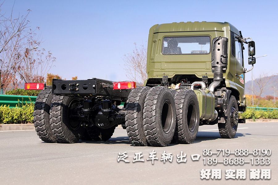 东风六驱、大马力底盘、越野运输车底盘、210马力底盘、出口专用底盘