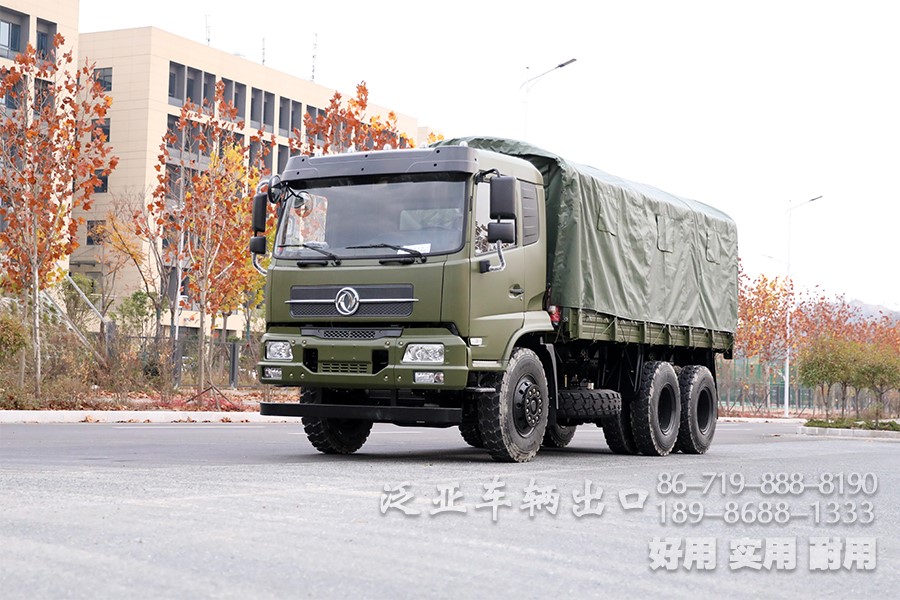东风六驱篷布越野载货、东风210马力越野卡车、东风6x4越野运输车