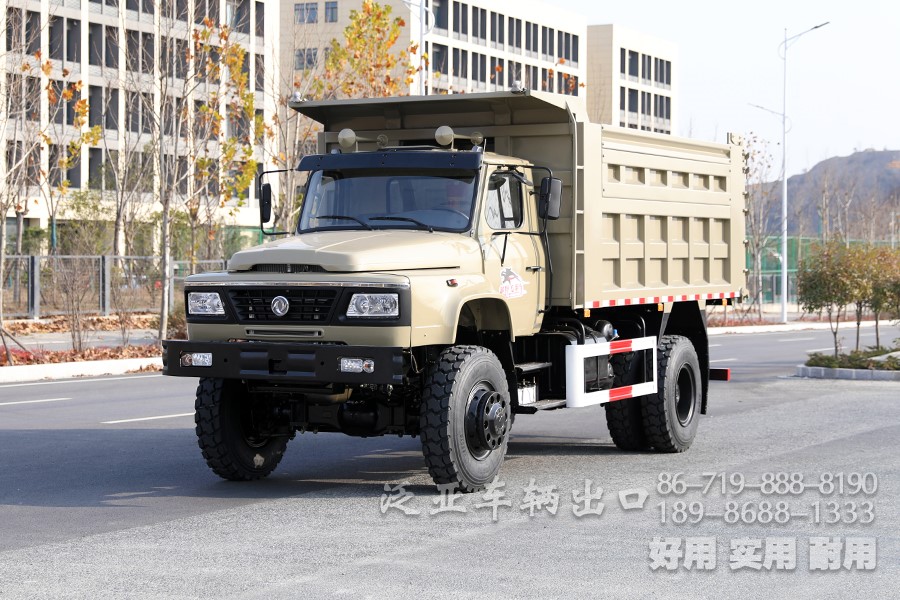 东风四驱舵灰色尖头越野卡车、东风240马力越野运输车、东风4x4手动八档变速越野货车