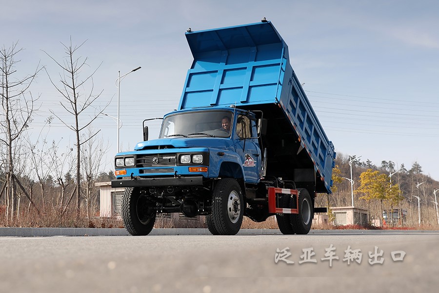 东风四驱190马力4x4蓝色经典款越野自卸车、越野专用车、工地专用车辆