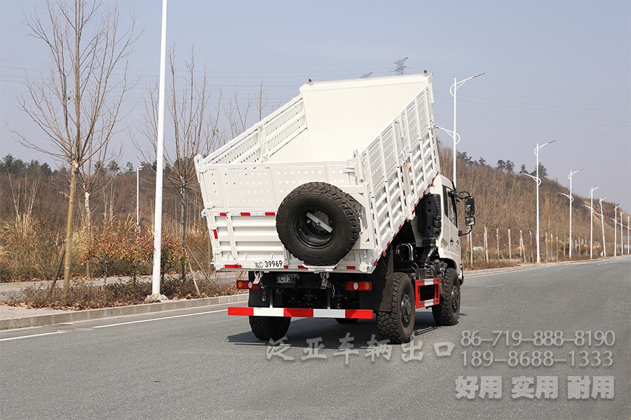 东风13吨自卸车，四驱自卸卡车，4x4自卸车，货箱加高型自卸车，越野自卸卡车，两桥矿用自卸车，自卸车出口，自卸车销售