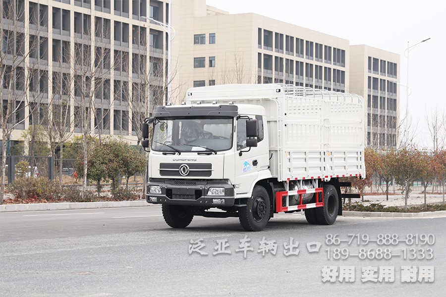 东风210马力8吨中型仓栅车_东风4×2仓栏运输车