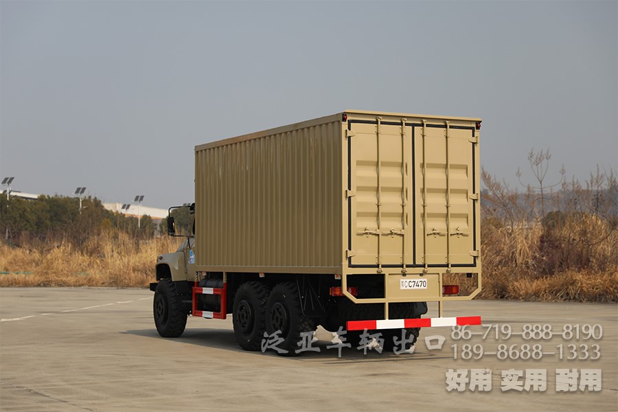 多用途越野专用车，东风6*6厢式车，EQ2100越野厢卡，野外露营车，瓦楞板厢式车